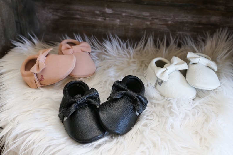 Baby Moccasins Baby Shoes Genuine Leather Suede Baby Girl or Baby Boy Outfit Baby Birthday Outfit Baby Shoes Moccasins image 7