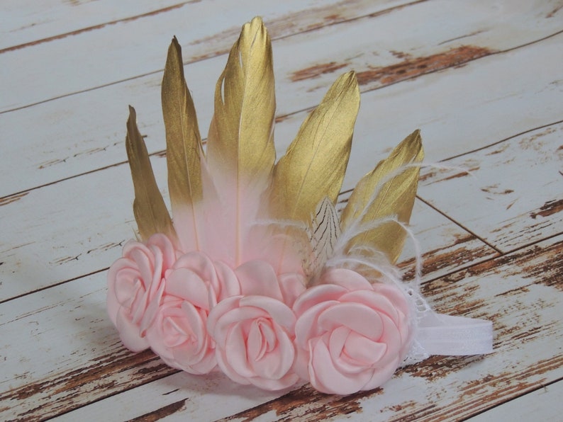 Feather Headband Boho Baby Girl Wild One Birthday Girl Boho Headband Baby Girl Birthday Boho Baby Outfit Boho Girl Clothes First Birthday