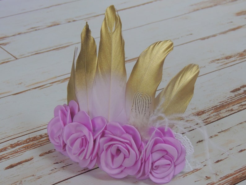 Feather Headband Boho Baby Girl Wild One Birthday Girl Boho Headband Baby Girl Birthday Boho Baby Outfit Boho Girl Clothes First Birthday