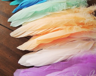 Craft Feathers Any Color Boho Party Wild One Party Decor Boho Baby Shower Boho Wedding wedding petals dreamcatcher feather garland craft