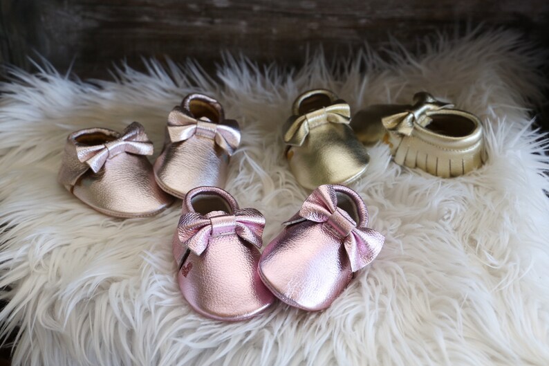 Baby Moccasins Baby Shoes Genuine Leather Suede Baby Girl or Baby Boy Outfit Baby Birthday Outfit Baby Shoes Moccasins image 8