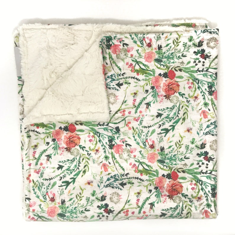 floral baby blanket