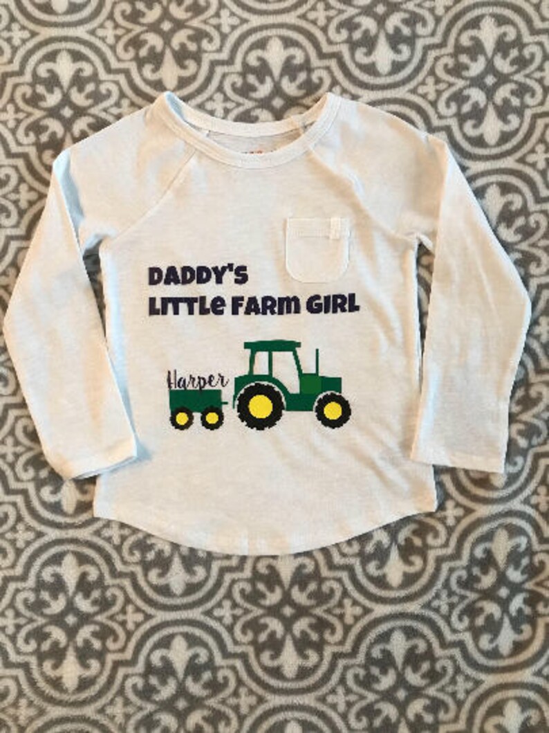 Daddy S Helper Personalized Tractor Onesie Farmer Girl Tractor Onesie Shirt Bodysuit Farm Life Girls Clothing Clothing Valresa Com