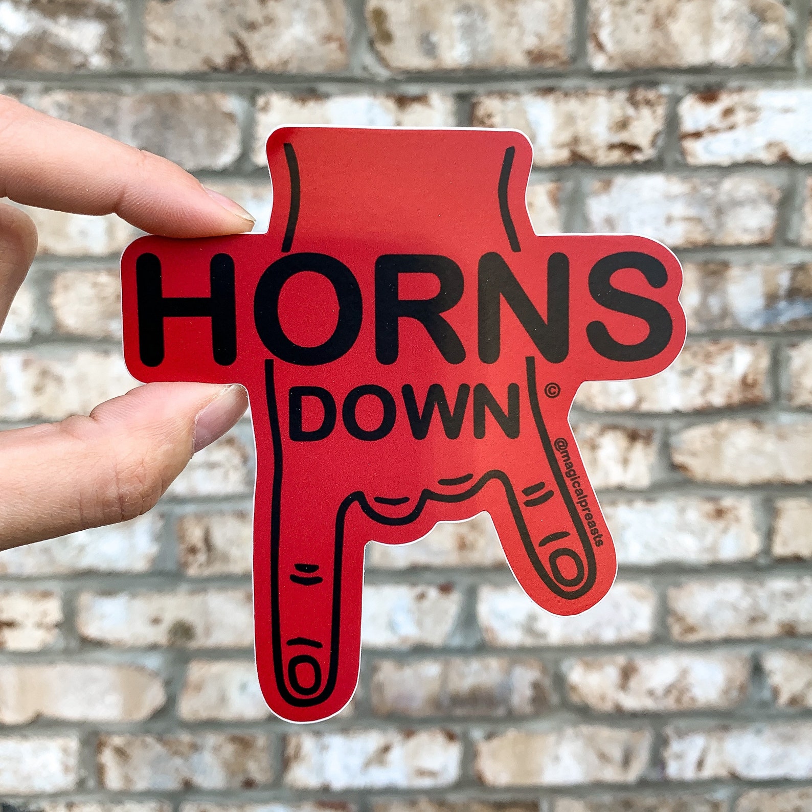 Horns Down© Sticker Etsy