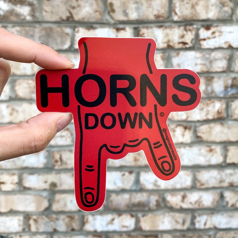 Horns Down© Sticker Etsy