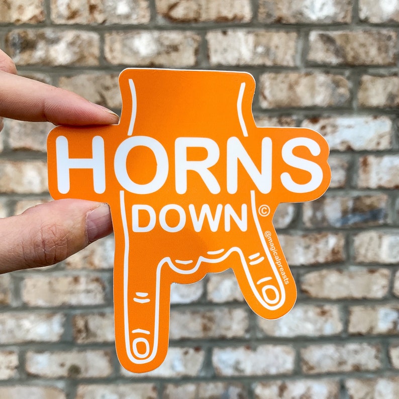 Horns Down© Sticker Etsy
