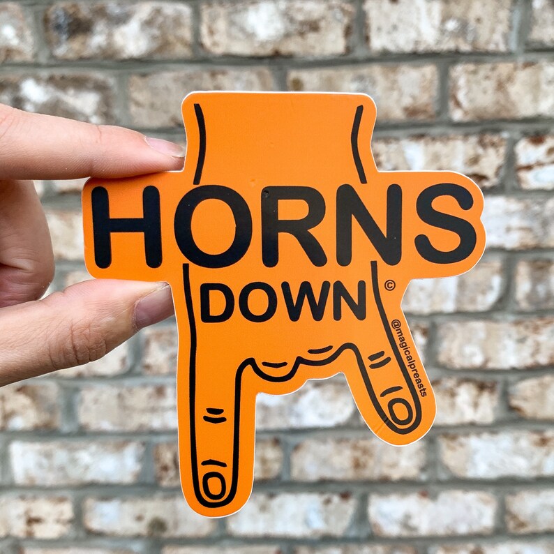 Horns Down© Sticker Etsy