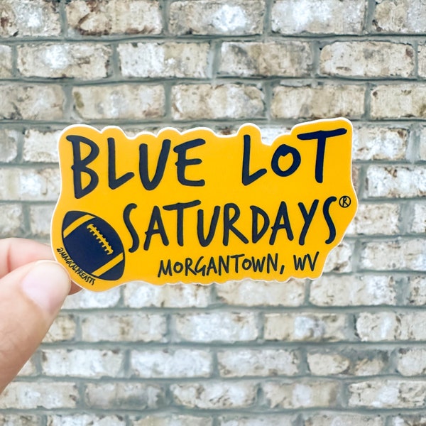 Blue Lot Saturdays® Gold Logo Sticker | laptop vinyl decal water bottle hydroflask