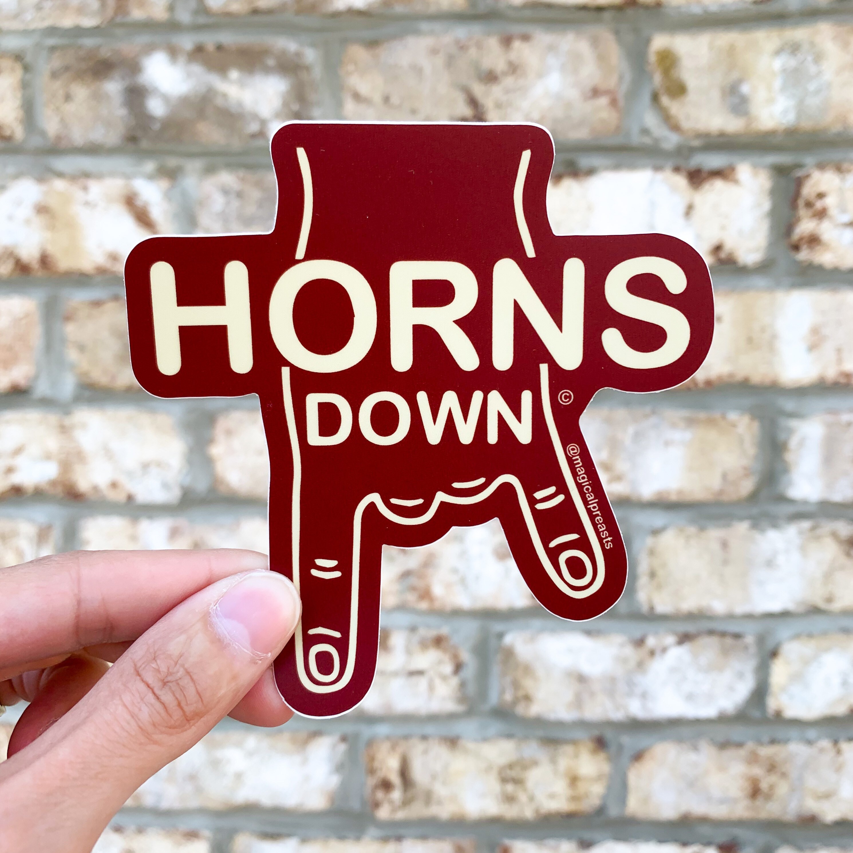 Horns Down© Sticker Etsy