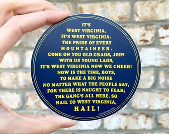 Fight Song Sticker / fútbol universitario portátil vinilo calcomanía botella de agua hidroflask