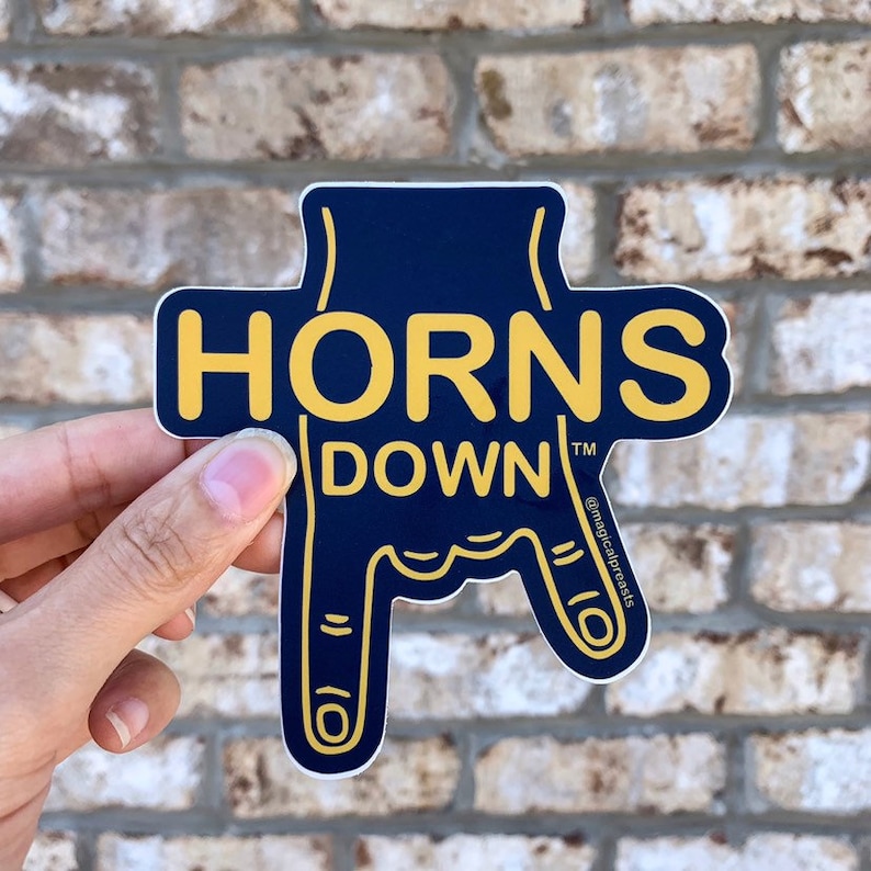 Horns Down© Sticker Etsy