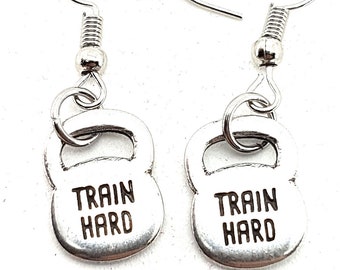 GYM Earrings Personalized Gift · Kettlebell · Unique earrings · Women Earrings · Bodybuilding · Fitness Gifts · Custom Earrings ·Wod & Fit