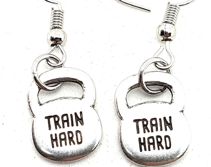 GYM Earrings Personalized Gift · Kettlebell · Unique earrings · Women Earrings · Bodybuilding · Fitness Gifts · Custom Earrings ·Wod & Fit