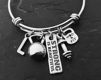 Custom Bracelet Fitness Betty Workout gift · Personalized Gift · Name Bracelet · Girlfriend Gift · Mom Gift  · Bff Gifts · Fitness·Wod & Fit