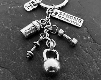 Gym Keychain Kettlebell Shaker Protein · Workout Gifts · Custom Gift · Bodybuilding · Gym Gifts · Fitness Gifts· Weight loss Gift· Wod & Fit