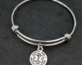 Emergency Medical Alert Custom Bracelet Engraving - Medical Alert Personalized Bracelet · Allergy - Medical Condition Info · Diabetic Gift