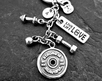 Gym Keychain STRONG IS BEAUTIFULWorkout Gifts · Custom Gifts · Fitness · Gym gifts · Weight lifter · Crossfit Gift· Motivation · Wod & Fit