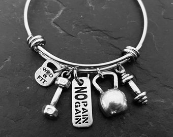 Bracelet Fitness Katrín Workout gift Kettlebell Dumbbell Barbell Motivation · Custom Gift ·Gym Gift · Crosstraining·Bodybuilding · Wod & Fit