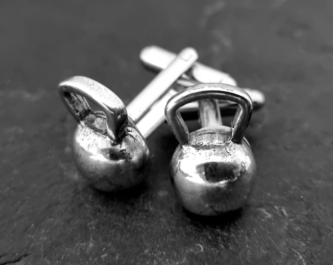 Cufflinks Gym Kettlebell Workout Gifts · Fitness Gift · Wedding gift · Gym Gifts ·  Cuff links · Crosstraining · Boyfriend gift · Wod & Fit