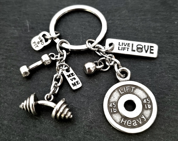 GYM Keychain Danny Workout Bent Barbell Custom Gift · Workout Gifts - Gym Motivation - Gym Gifts - Weight Lifting - Fitness gifts- Wod & Fit