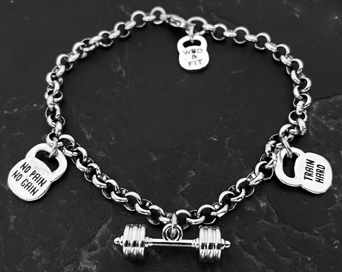 GYM Bracelet Helen Workout Gifts · Personalized Gift · Name Bracelet · Custom Gift · Gym Gift · Crosstraining ·Bodybuilding · GYM Wod & Fit