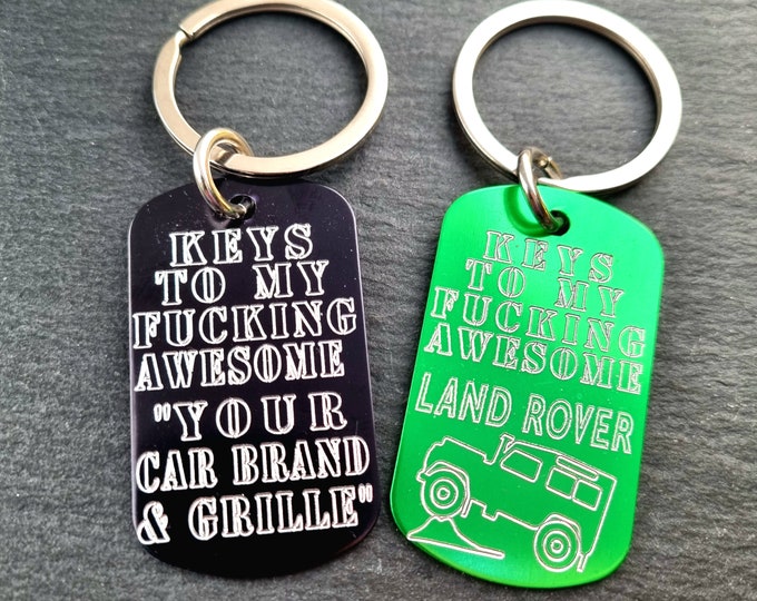 Custom Keychain Keys To My Fucking Awesome Your Car Brand STENCIL Wrangler · Hummer · Toyota · Suzuki · 4x4 · Offroad· JK · Rubicon ·Jl ·