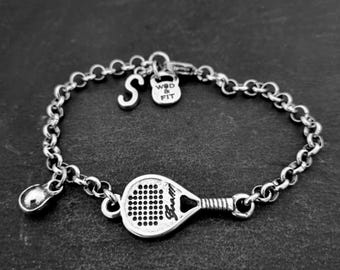 Bracelet Padel Tennis Initial · Gift for Padel Lovers · Padel Tennis gift · Gift for Padel · Gift for Padel Player ·Padle Gift ·Wod & Fit