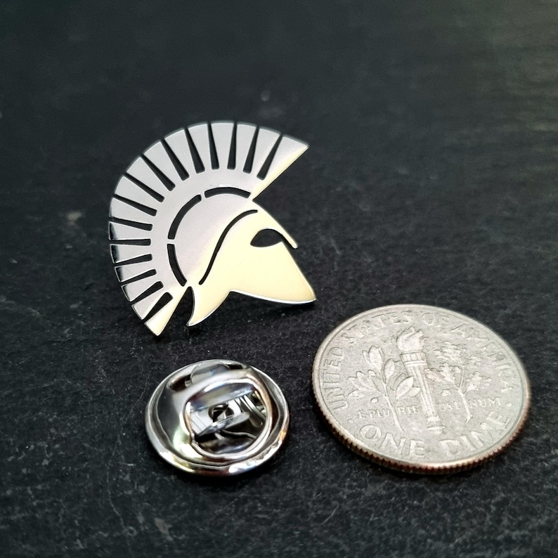 the 300 Spartans Pin - Spartan Lapel Pin - Spartan Brooch for men - Spartan Helmet - Warrior Pin for Jacket - Gift for dad · Veteran Gift image 5