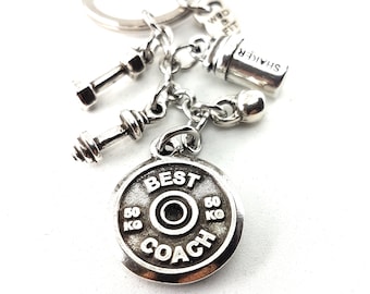 Personalized Keychain SHAKER Bottle Motivation · Gym Gift · Best Coach Gift · Boyfriend Gift · Fitness Gift · Weight Lifting Gift ·Wod & Fit