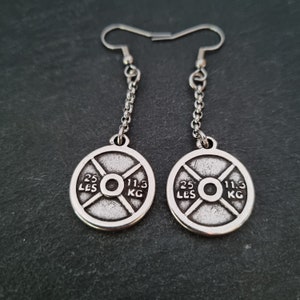 GYM Earrings · Fitness Earrings Weight Plate Earrigs · Fitness Gift · BFF Gifts · Girlfriend Gift ·  Sister gift · Mom Gift · Gym· Wod & Fit