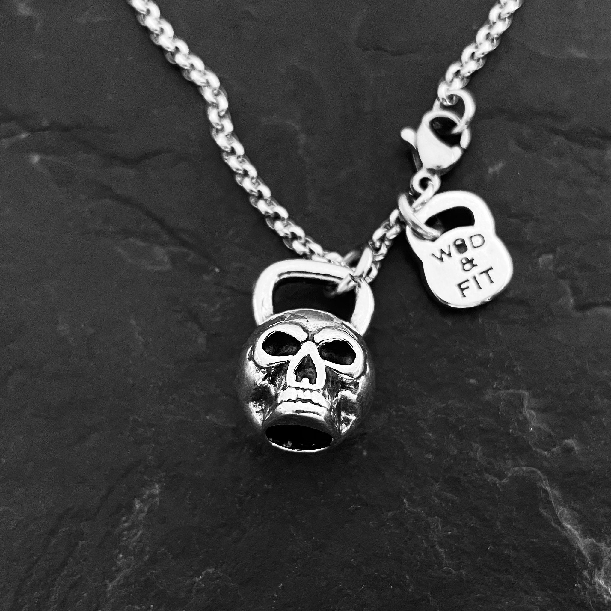 Collar Gimnasio Kettlebell Calavera SKULL Workout · Regalo Fitness