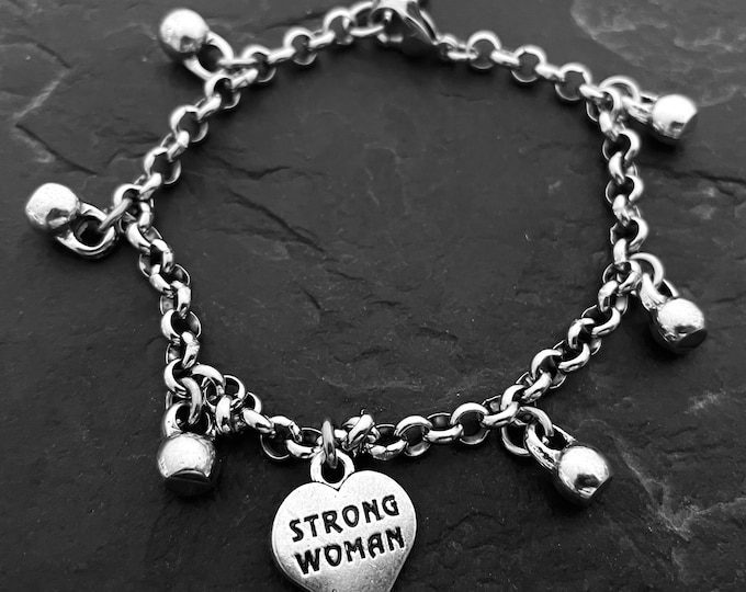 Gym Woman Custom Bracelet Tabata Workout Gift · Bodybuilding · Gym Gifts ·Fitness Gifts ·Girl Gift ·Crosstraining· Charm Bracelet· Wod & Fit