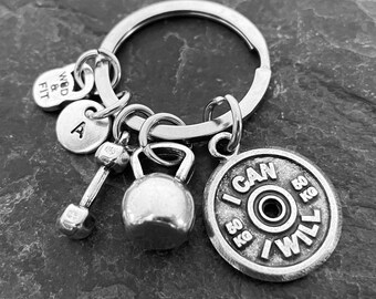 Gym Keychain Rankel Workout Gifts - Gym Gifts - Personal Trainer - Weight Lifting - Fitness Gifts - CrossFit Gifts- Bodybuilding Wod & Fit