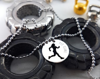 Women Necklace Fit Girl · Girlfriend Gift · Bff Gifts · Girlfriend Necklace · Mom Gift · Gym Necklace · Runner Girl · Wife Gift · Wod & Fit