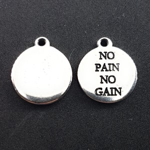 Anpassningsbar graverad 18 mm försilvrad etikett · Nyckelringsetikett · Personligt hänge · Armbandsetikett · Personligt hänge · Wod & Fit