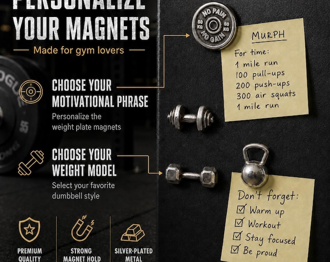 Gym Magnets Motivation Weigth Plate -BFF Gifts· Gym Gift -Workout Gift Crosstraining· fitness magnet- Gym Quotes · Weight Lifting -Wod & Fit