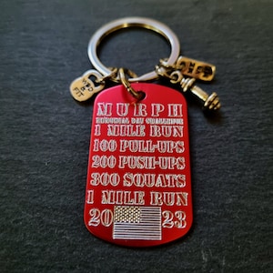 GYM Keychain MURPH Workout · Best Friend Gift · Custom Key ring · Gym Gifts · Boyfriend Gift · Personalized Gift · Crosstraining · Wod & Fit