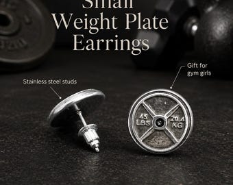 Gym Earrings Weight Plate -Workout gifts - Gym Earring - fitness motivation- Weight lifting -handmade earrings · Fitness Gifts · Wod & Fit