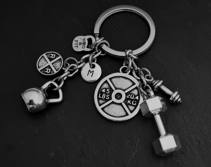 Gym KeychainGym Keychain Motivation Elizabeth Workout Custom Gym Gifts· Fitness Jewelry - Bodybuilding Gifts- weight lifting GYM · Wod & Fit
