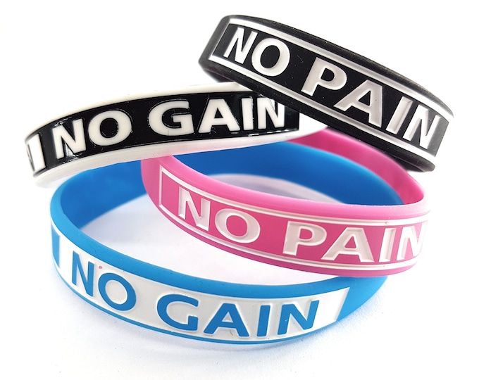 Silicon Bracelet Wristband No Pain No Gain · Bodybuilding · GYM Gifts · Fitness Gifts · Gym Wristband · Crossfit Bracelet · Sport ·Wod & Fit