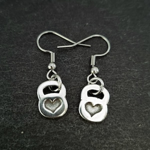 GYM Earrings Kettlebell Heart Earrings · Bff Gifts · Mom Gift · Girlfriend gift · Wife Gift · Coach Gift · Sister Gift · Fitness · Wod & Fit
