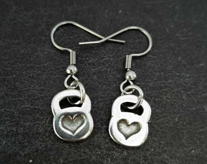 GYM Earrings Kettlebell Heart Earrings · Bff Gifts · Mom Gift · Girlfriend gift · Wife Gift · Coach Gift · Sister Gift · Fitness · Wod & Fit