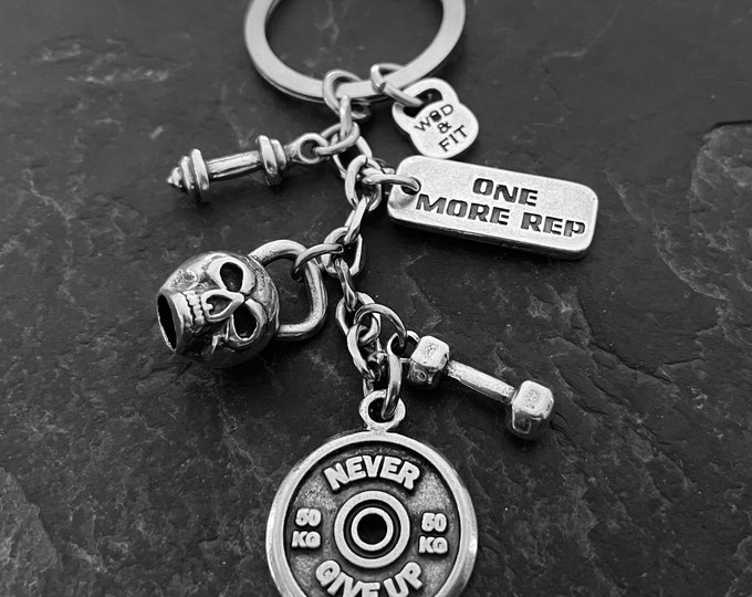 Gym Keychain Killer Workout Gifts · CUSTOM Gifts· Bodybuilding Gift· Motivation· Skulls· Gym Gifts ·Weightlifting· Fitness gifts · Wod & Fit
