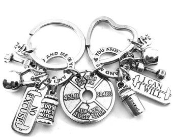Couples Gym Keyrings Weight Plate Always Together · You and Me · Custom Gift · Name Gift · Bodybuilding · Gym Gifts · Fitness · Wod & Fit