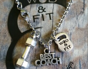 Necklace Dumbbell Hex & Motivational Necklace Fitness ,Gym,Sport,Fitmom,Workout,Kettlebell,Weight lifting,Bodybuilding,Custom,Personalized