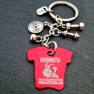 Gym Keychain T-Shirt Custom Gift Devil&#39;s Machine Assault Bike Workout Keychain - Gym Gift · Personalized Gift ·Name Gift ·Gym ShirtWod & Fit