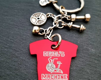 Gym Keychain T-Shirt Custom Gift Devil's Machine Assault Bike Workout Keychain - Gym Gift · Personalized Gift ·Name Gift ·Gym ShirtWod & Fit