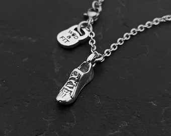 Running Necklace with Runner Shoe · Runner jewelry · Runner Necklace · Girlfriend Gift · Fitness Inspiration · Athlete Jewelry · BFF Gifts