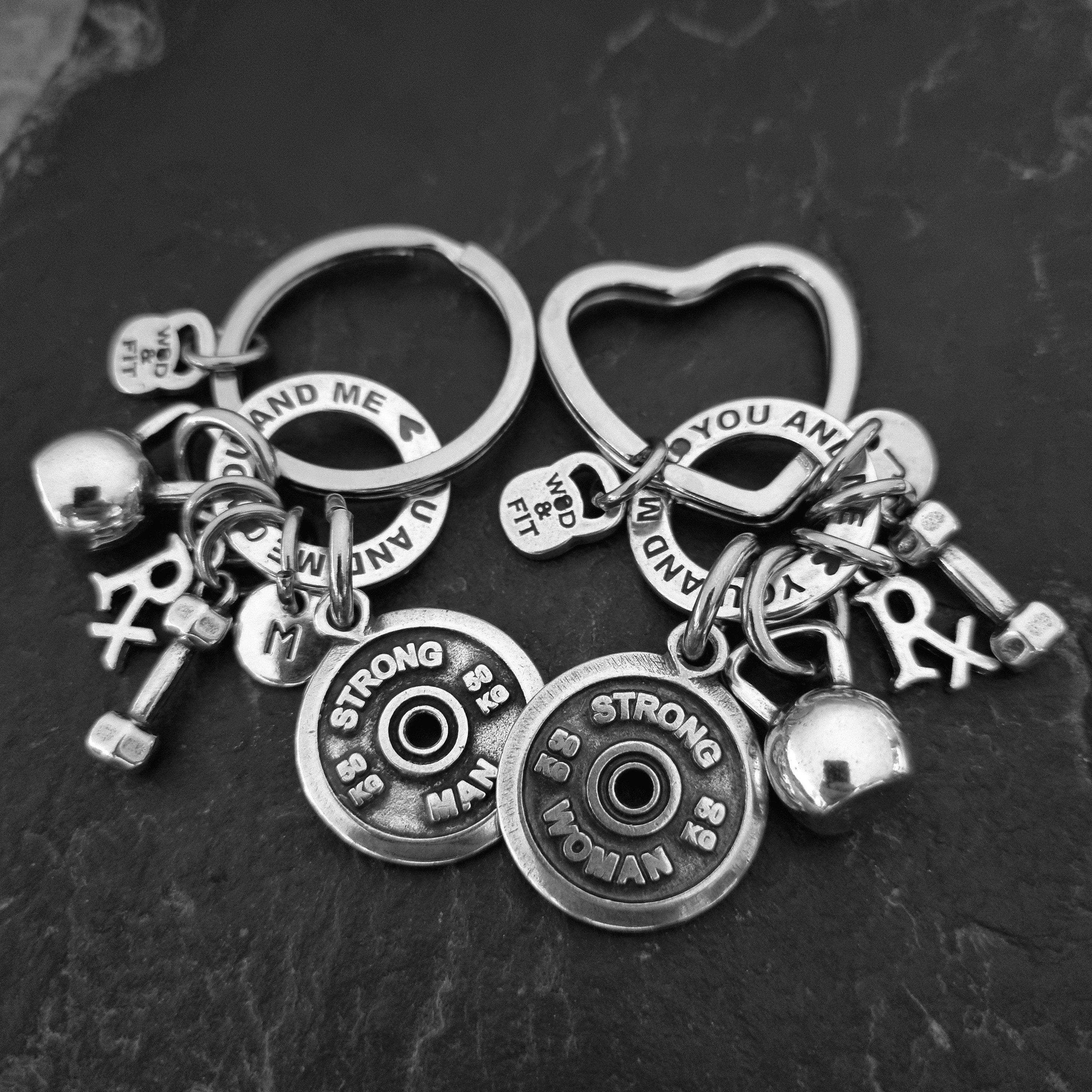 Gym Gifts Couple Gym Keyring You and Me · Weight Plate Strong Man · Strong  Woman · Crosstraining · Bodybuilding · Fitness Gift · Wod & Fit