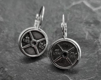 Gym Earrings Weight Plate -Workout gifts - gift ideas for women - fitness motivation- Crossfit gifts - Fit Mom - Fit Girl · Wod & Fit